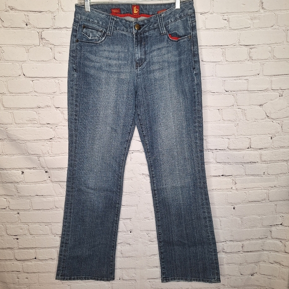 Sasson Jeans Denim - Sasson Ooh La La Vintage Bootcut Boogie Embellished Pockets High Rise Jeans Sz 8
